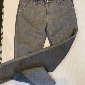 Hudson ankle length gray jeans